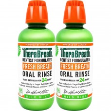 TheraBreath Fresh Breath Dentist Formulated Oral Rinse, Mild Mint, 16 Ounce (Pack of 2)
