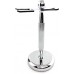 G.B.S Brush and Razor Stand - Lined Chrome Shaving Stand – Stylish and Unbreakable Stand Best for Your Bathroom Eve